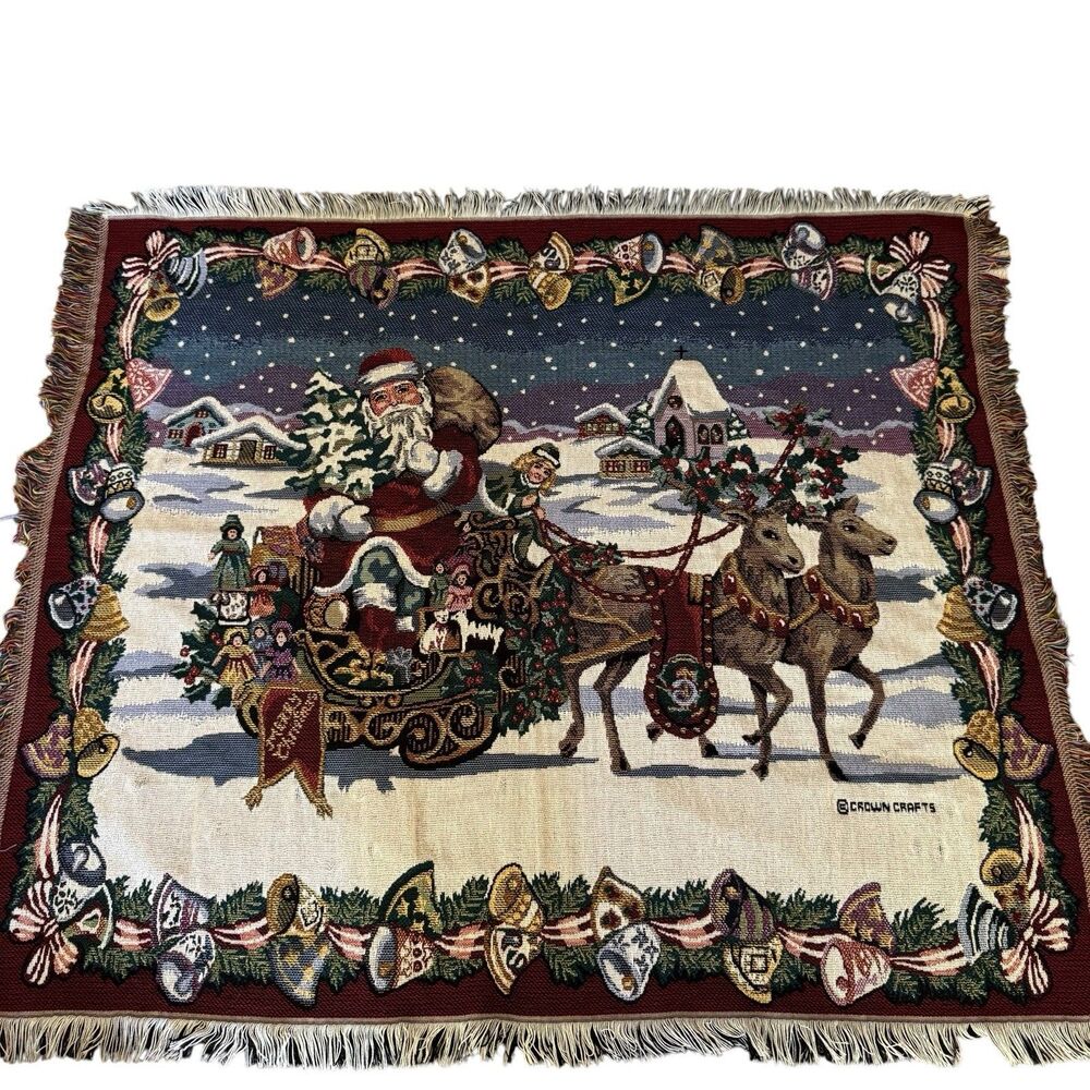 Goodwin Weavers Christmas Santa Blanket‎ 42x54